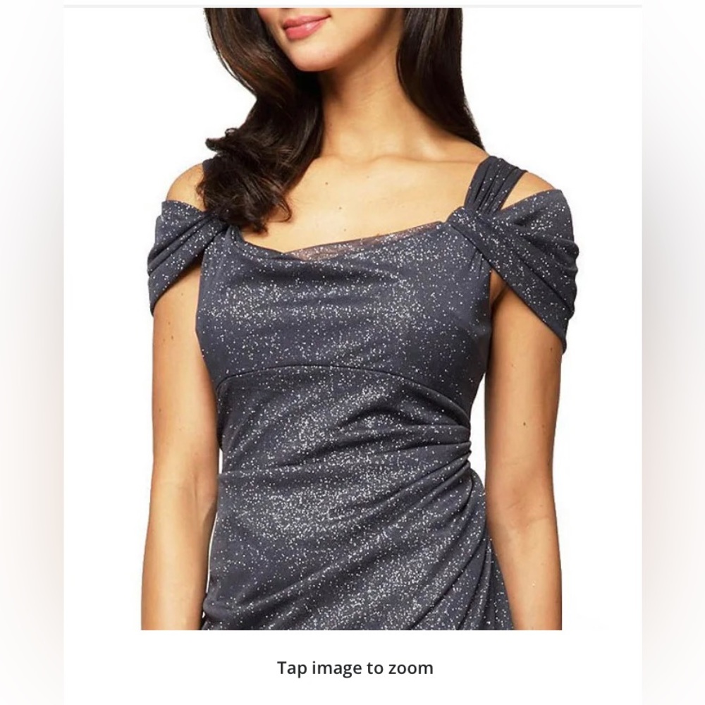 Glittery Gray Formal Dress